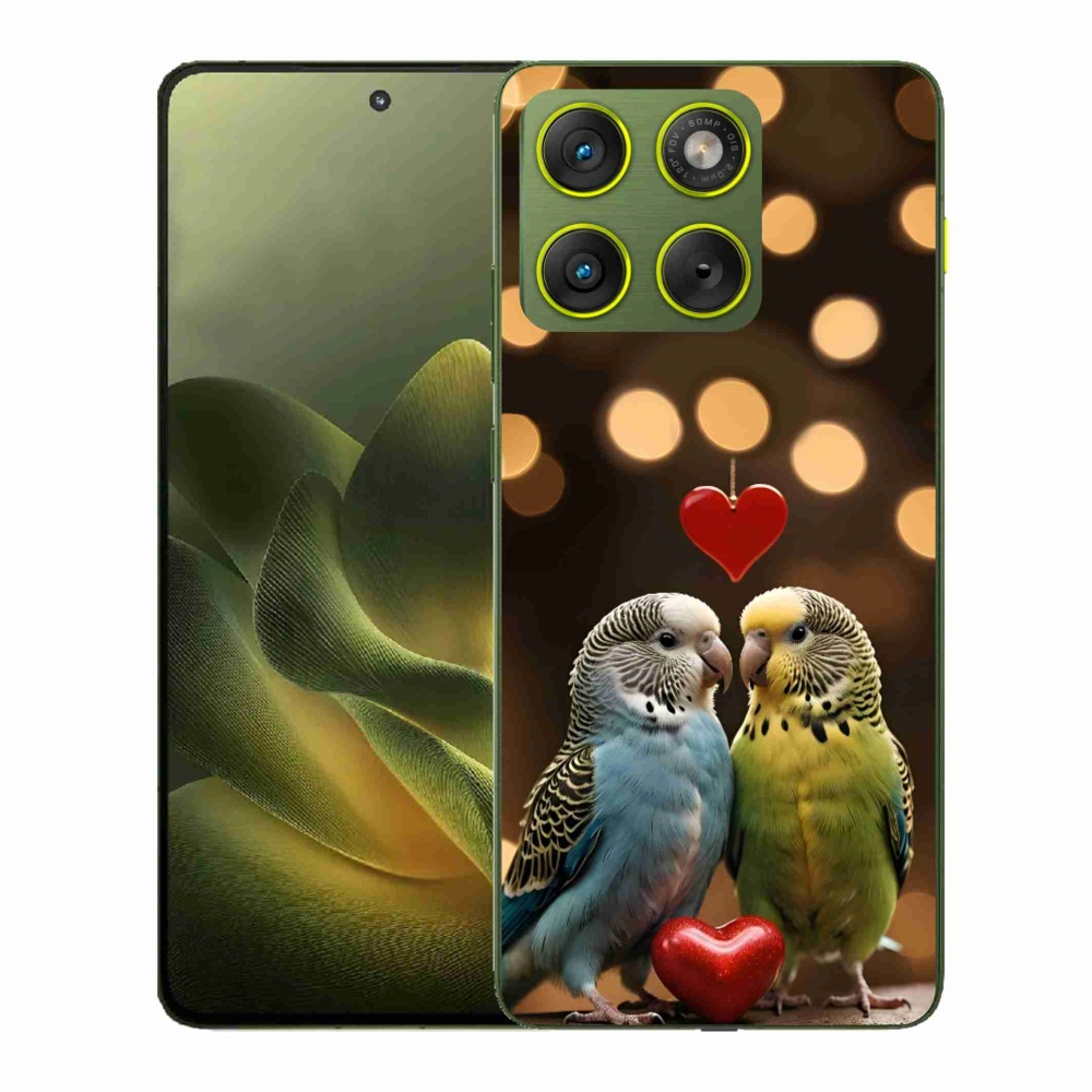 Gelový kryt mmCase na Motorola Edge 70 - zamilovaní papoušci