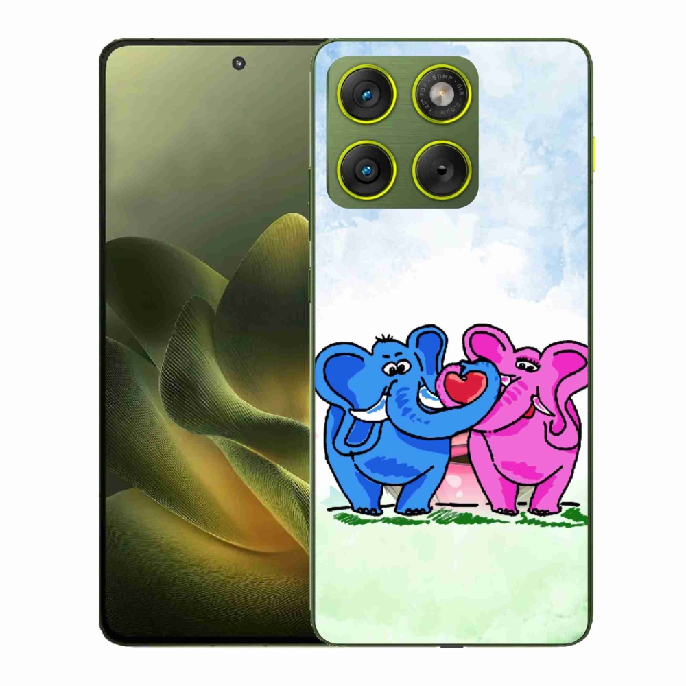 Gelový kryt mmCase na Motorola Edge 70 - zamilovaní sloni