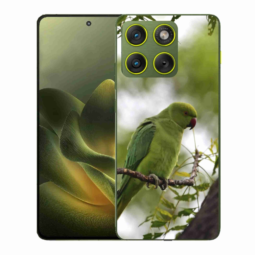 Gelový kryt mmCase na Motorola Edge 70 - zelený papoušek