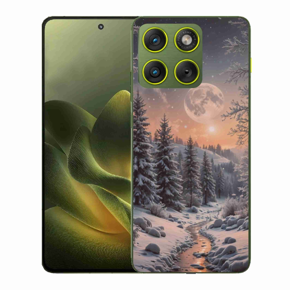 Gelový kryt mmCase na Motorola Edge 70 - zimní krajina 2