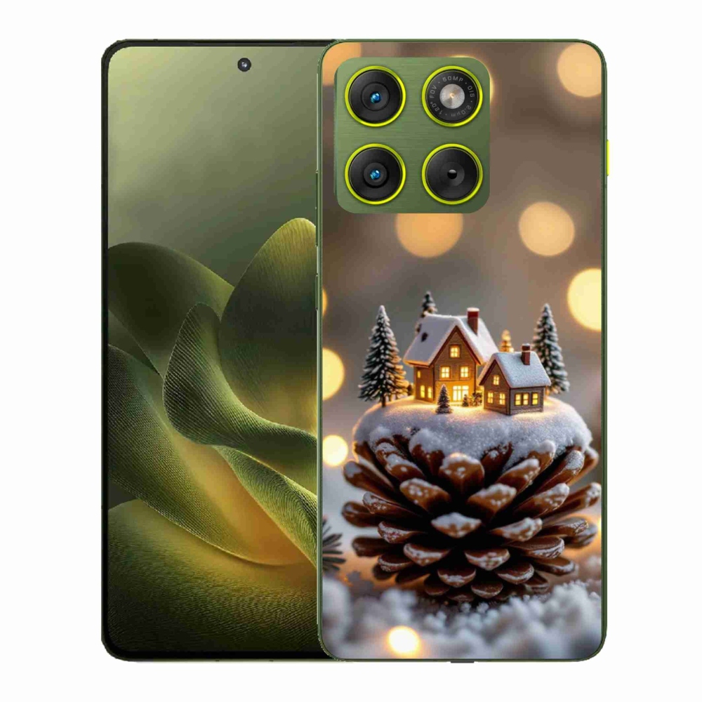 Gelový kryt mmCase na Motorola Edge 70 - zimní vesnička