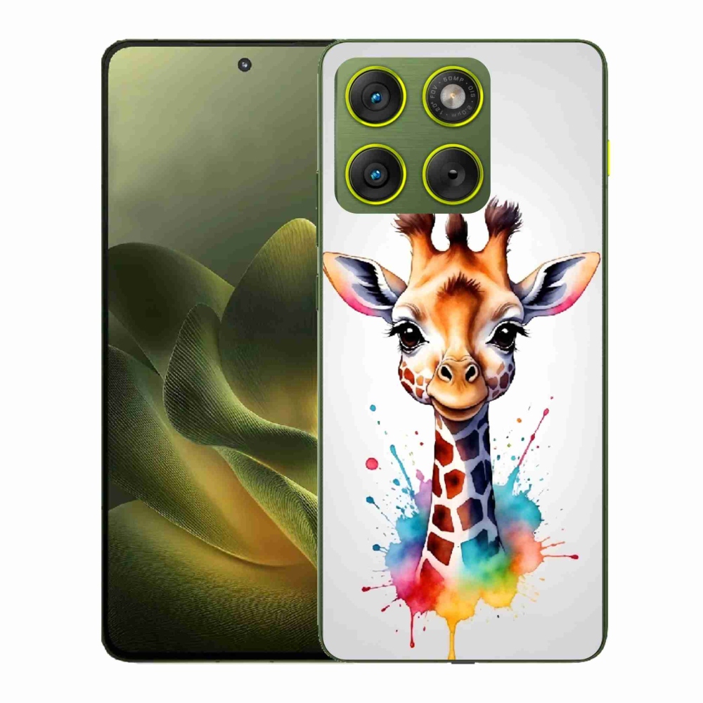 Gelový kryt mmCase na Motorola Edge 70 - žirafa 1