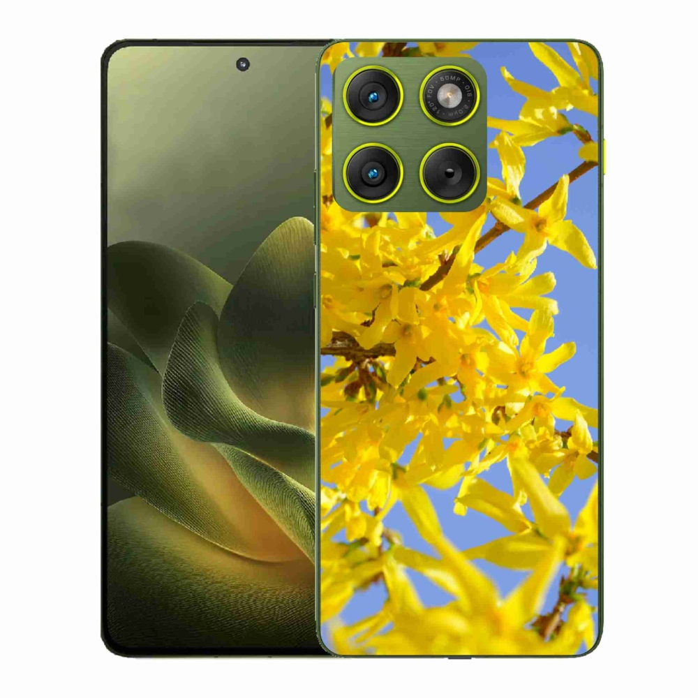 Gelový kryt mmCase na Motorola Edge 70 - žluté květy