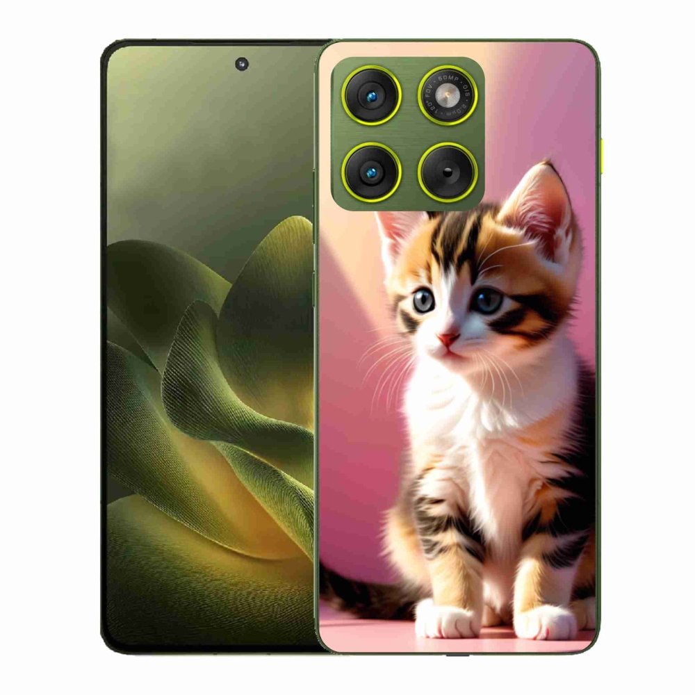 Gelový kryt mmCase na Motorola Edge 70 - zvědavé kotě 2