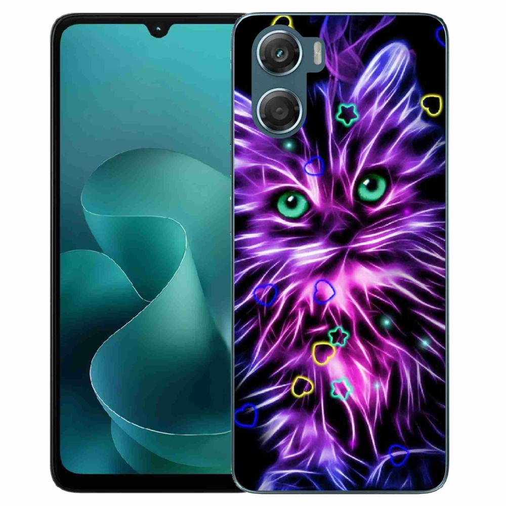 Gelový kryt mmCase na Motorola G06/G06 Power - abstraktní kočka