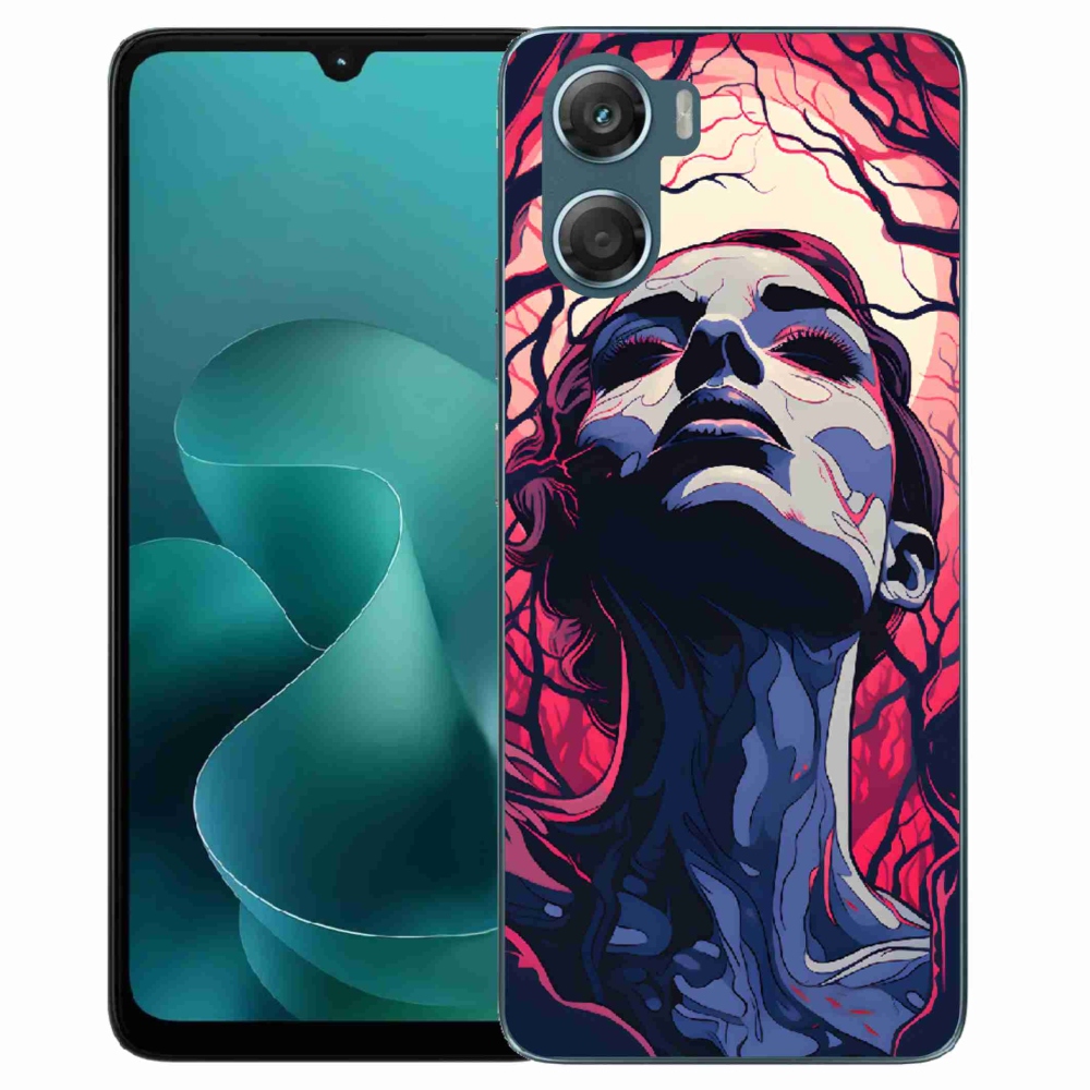 Gelový kryt mmCase na Motorola G06/G06 Power - abstraktní obličej