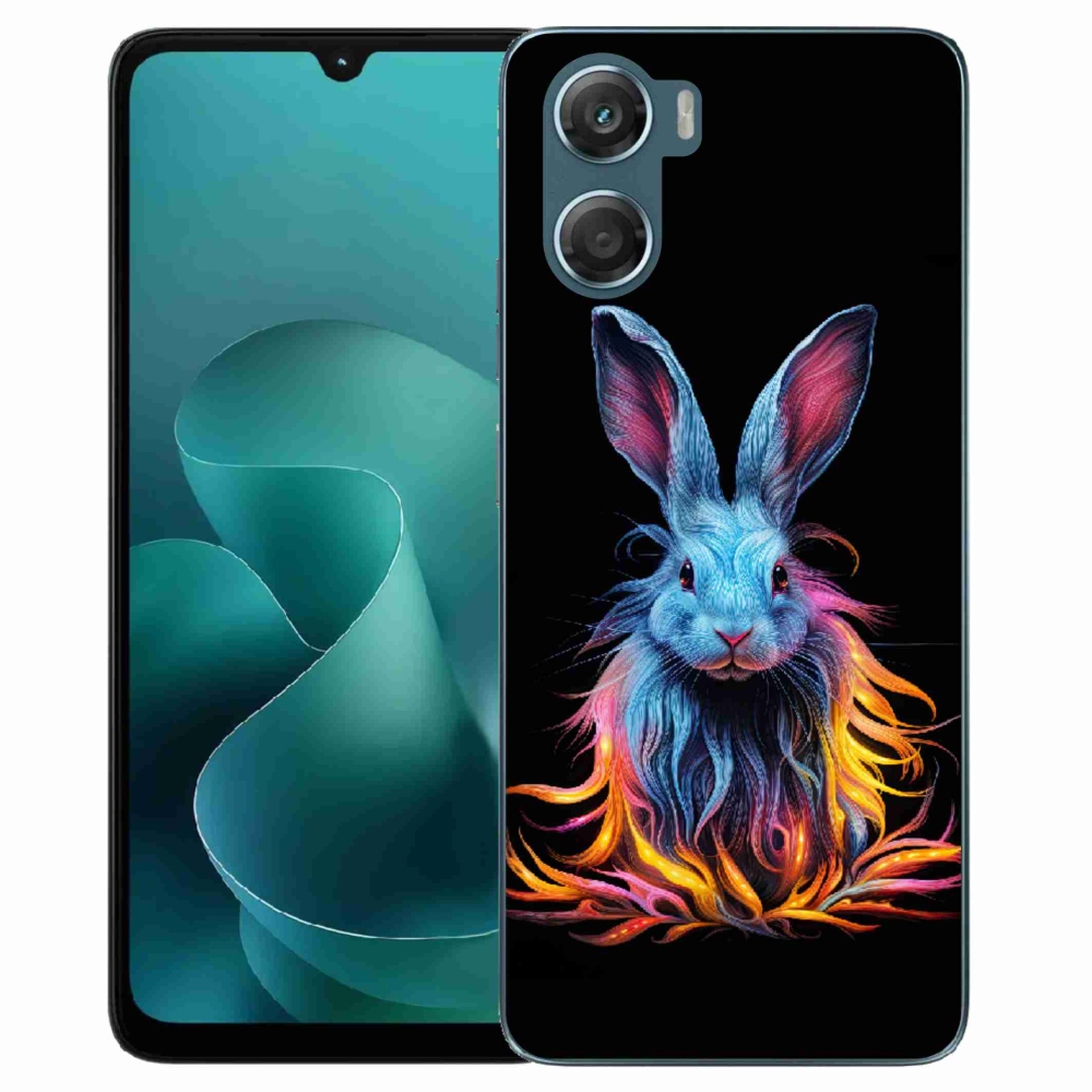 Gelový kryt mmCase na Motorola G06/G06 Power - abstraktní zajíc