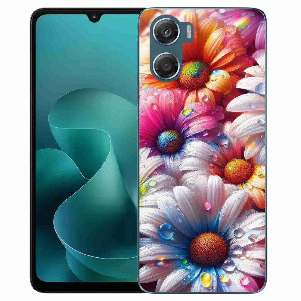 Gelový kryt mmCase na Motorola G06/G06 Power - barevné kopretiny