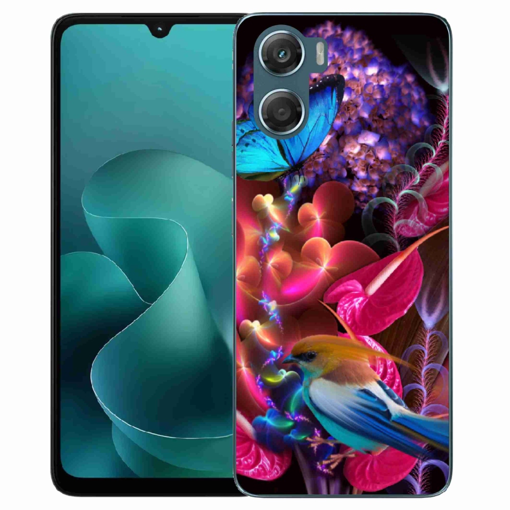 Gelový kryt mmCase na Motorola G06/G06 Power - barevné květiny