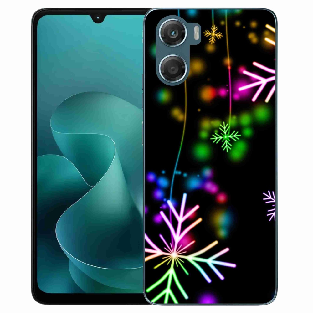 Gelový kryt mmCase na Motorola G06/G06 Power - barevné vločky