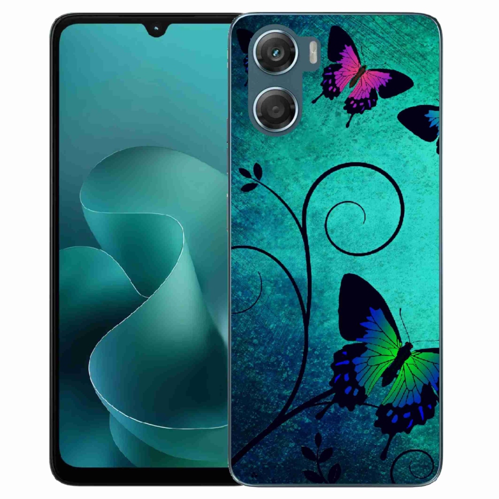 Gelový kryt mmCase na Motorola G06/G06 Power - barevní motýli