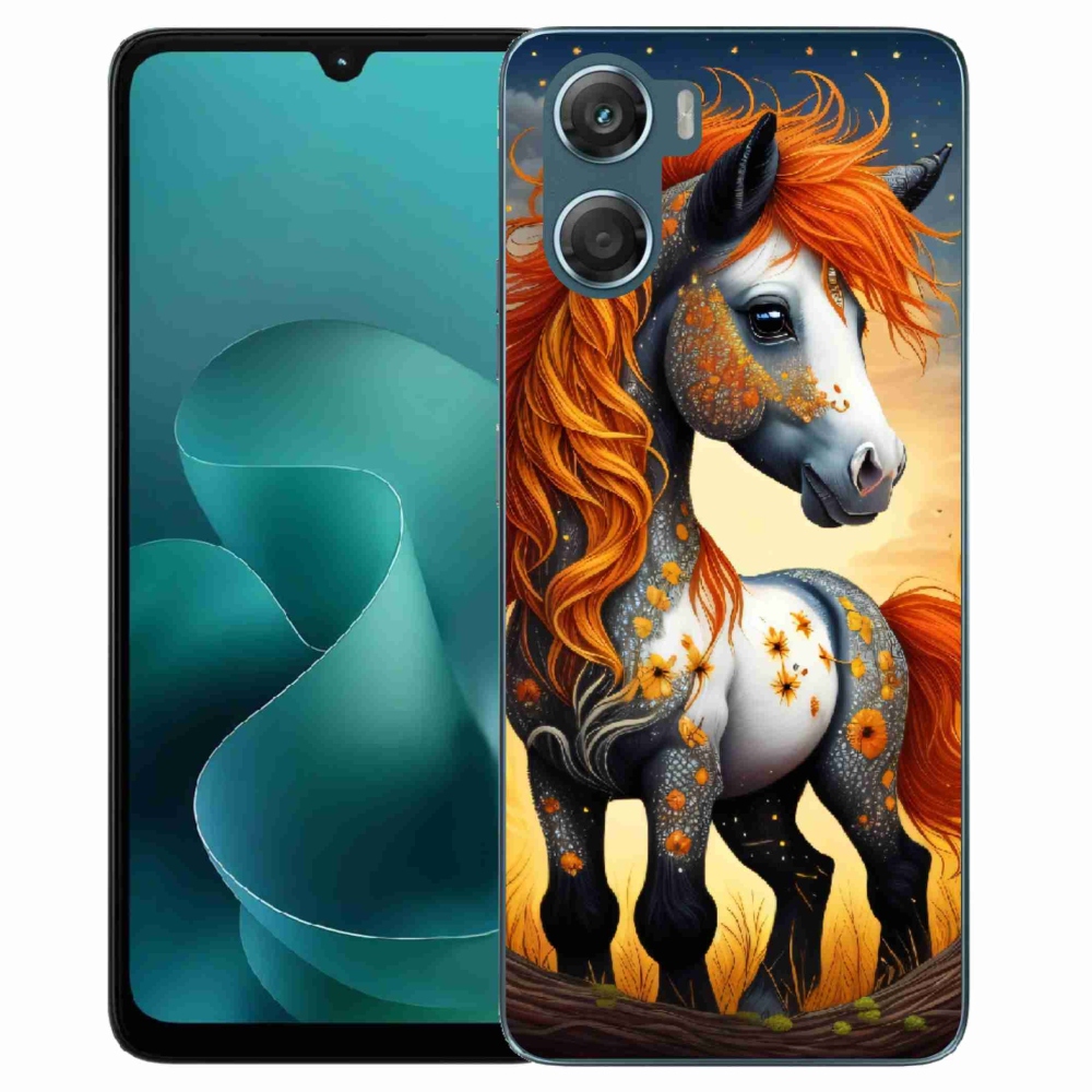 Gelový kryt mmCase na Motorola G06/G06 Power - barevný poník