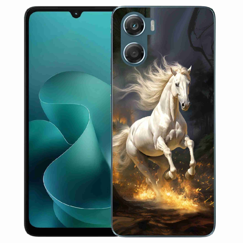 Gelový kryt mmCase na Motorola G06/G06 Power - bílý kůň 2