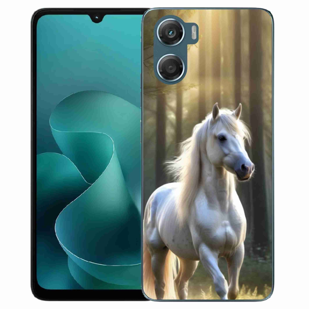 Gelový kryt mmCase na Motorola G06/G06 Power - bílý kůň 3