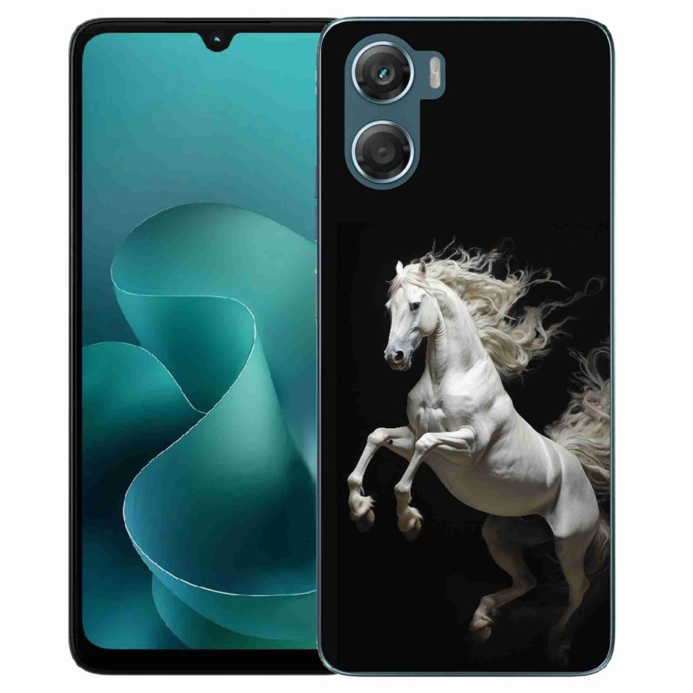 Gelový kryt mmCase na Motorola G06/G06 Power - bílý kůň 4