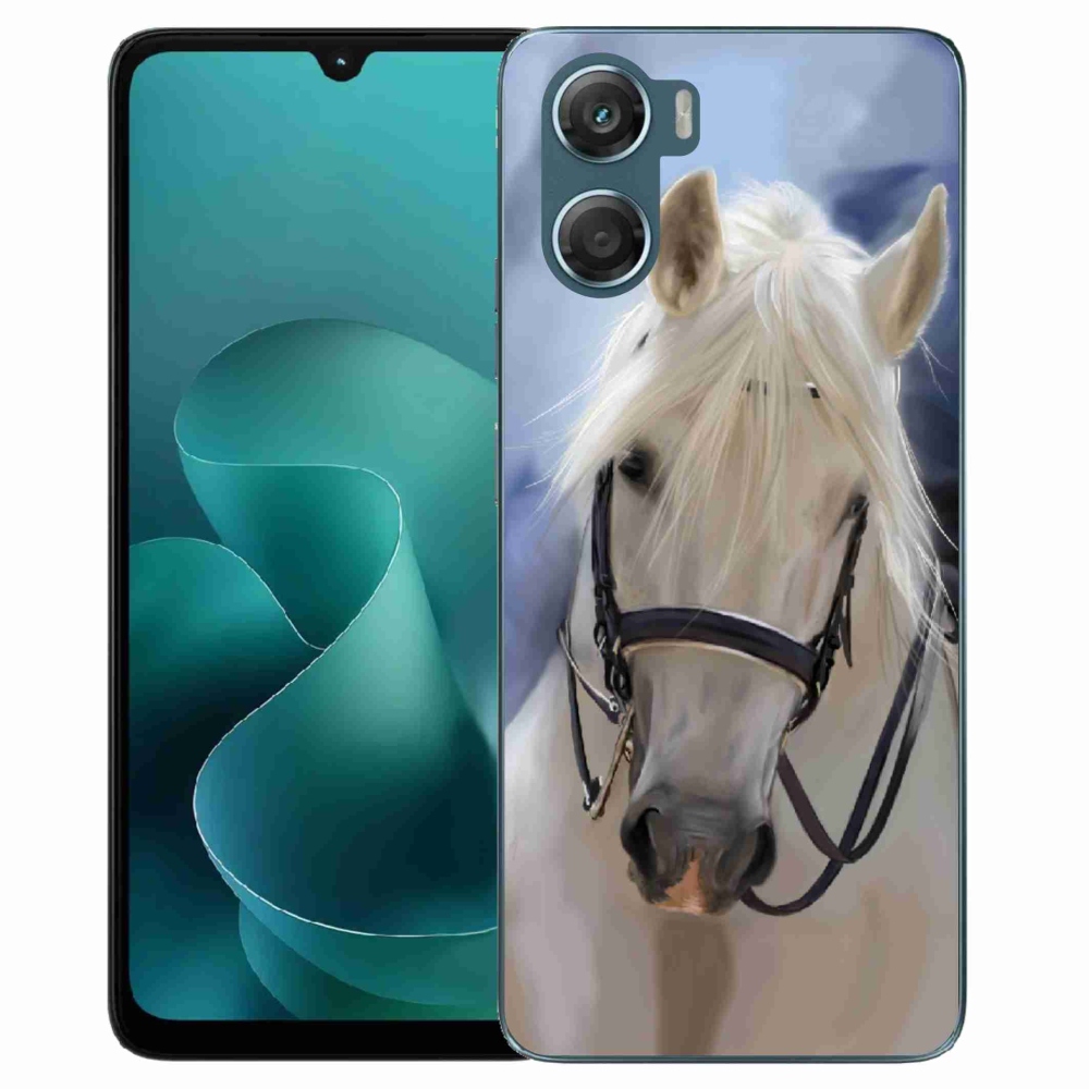 Gelový kryt mmCase na Motorola G06/G06 Power - bílý kůň