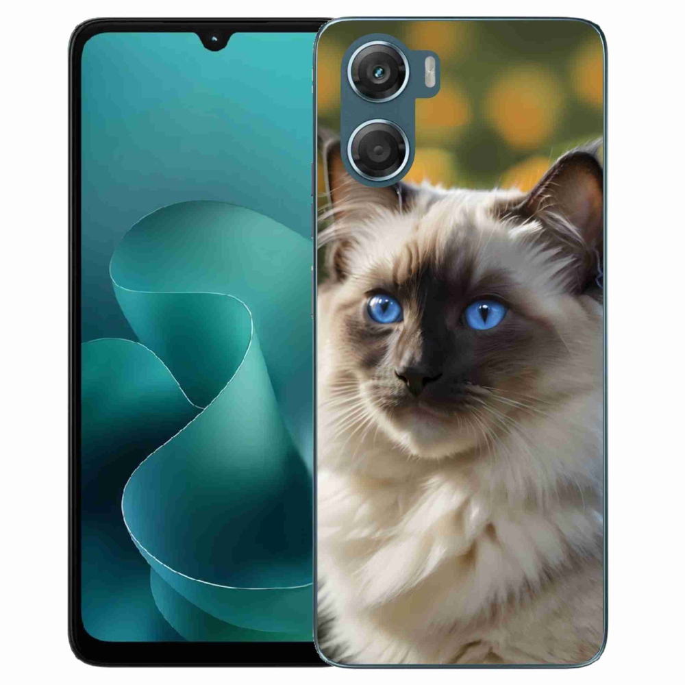 Gelový kryt mmCase na Motorola G06/G06 Power - bílý ragdoll