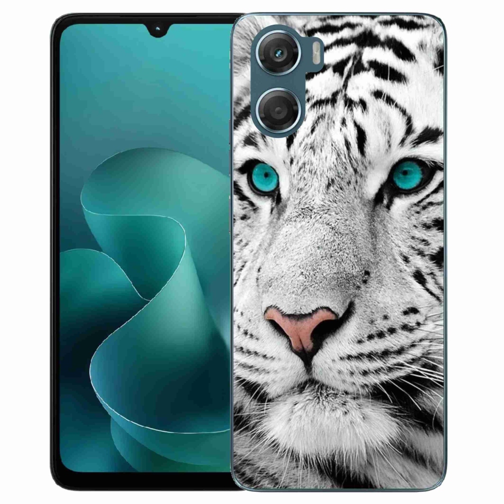 Gelový kryt mmCase na Motorola G06/G06 Power - bílý tygr