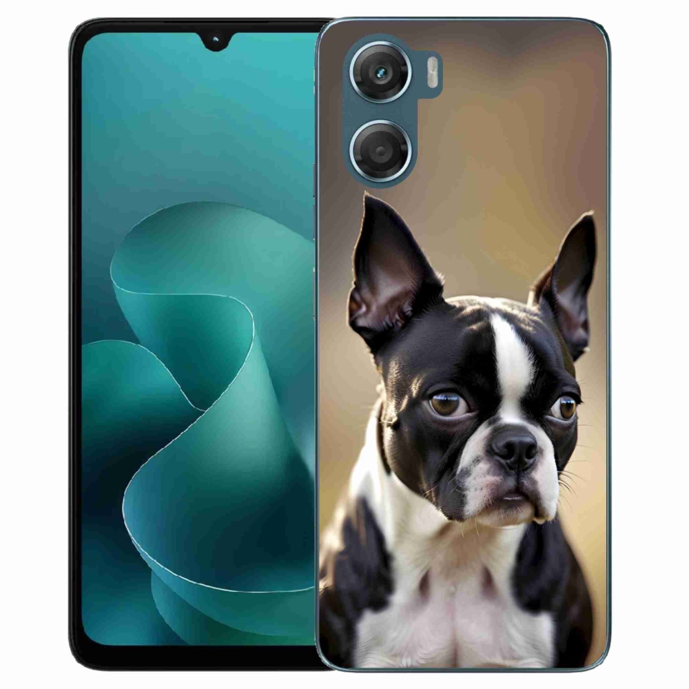 Gelový kryt mmCase na Motorola G06/G06 Power - bostonský teriér