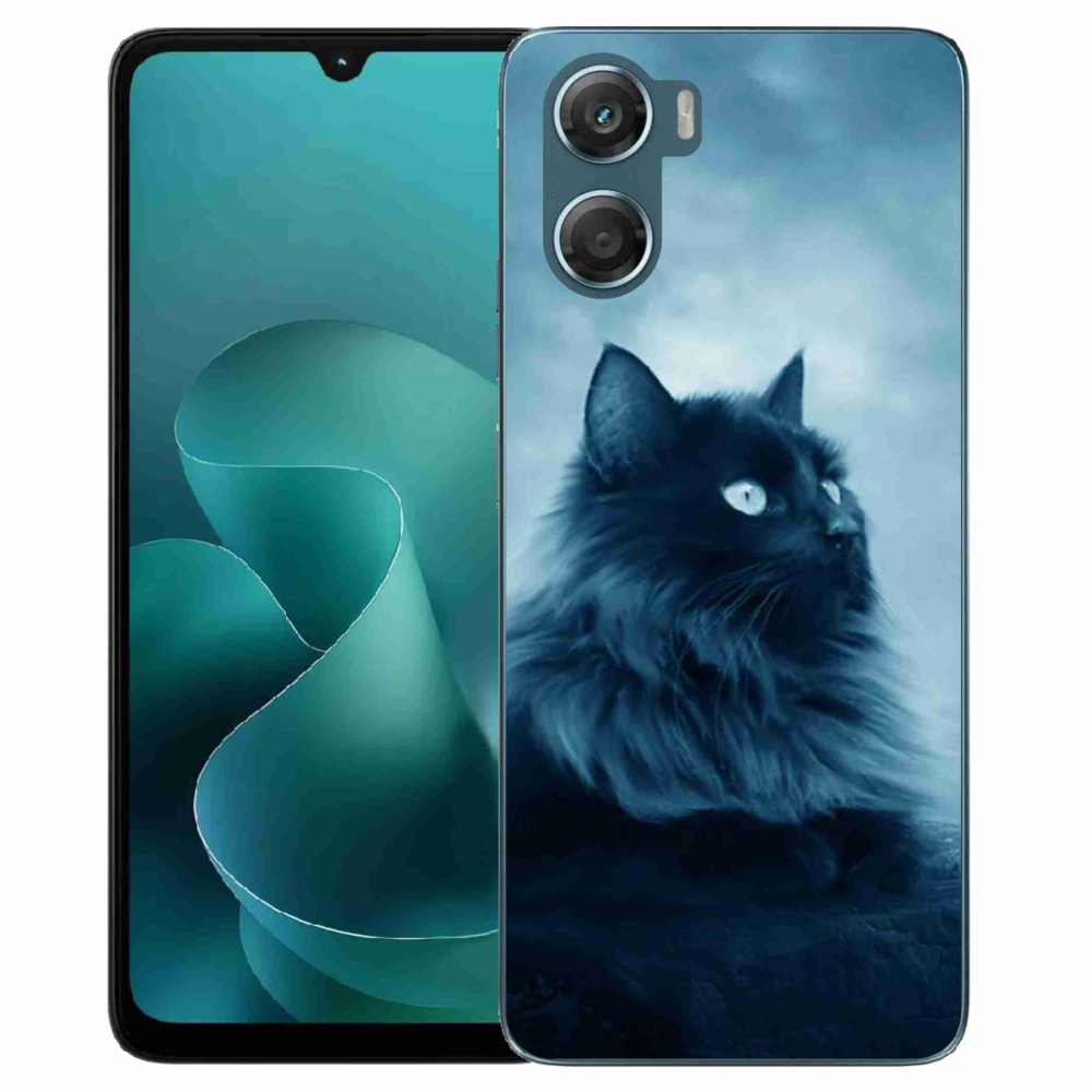 Gelový kryt mmCase na Motorola G06/G06 Power - černá kočka 1
