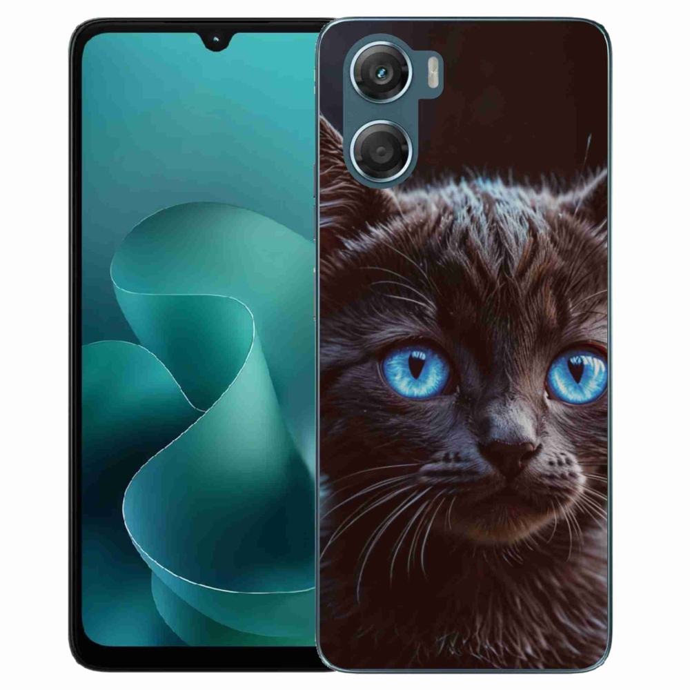 Gelový kryt mmCase na Motorola G06/G06 Power - černé kotě 2