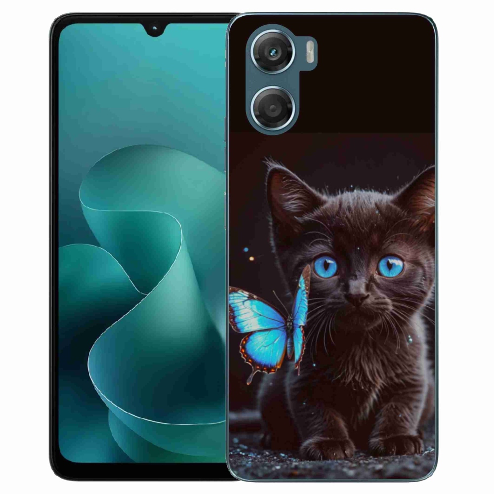 Gelový kryt mmCase na Motorola G06/G06 Power - černé kotě 3