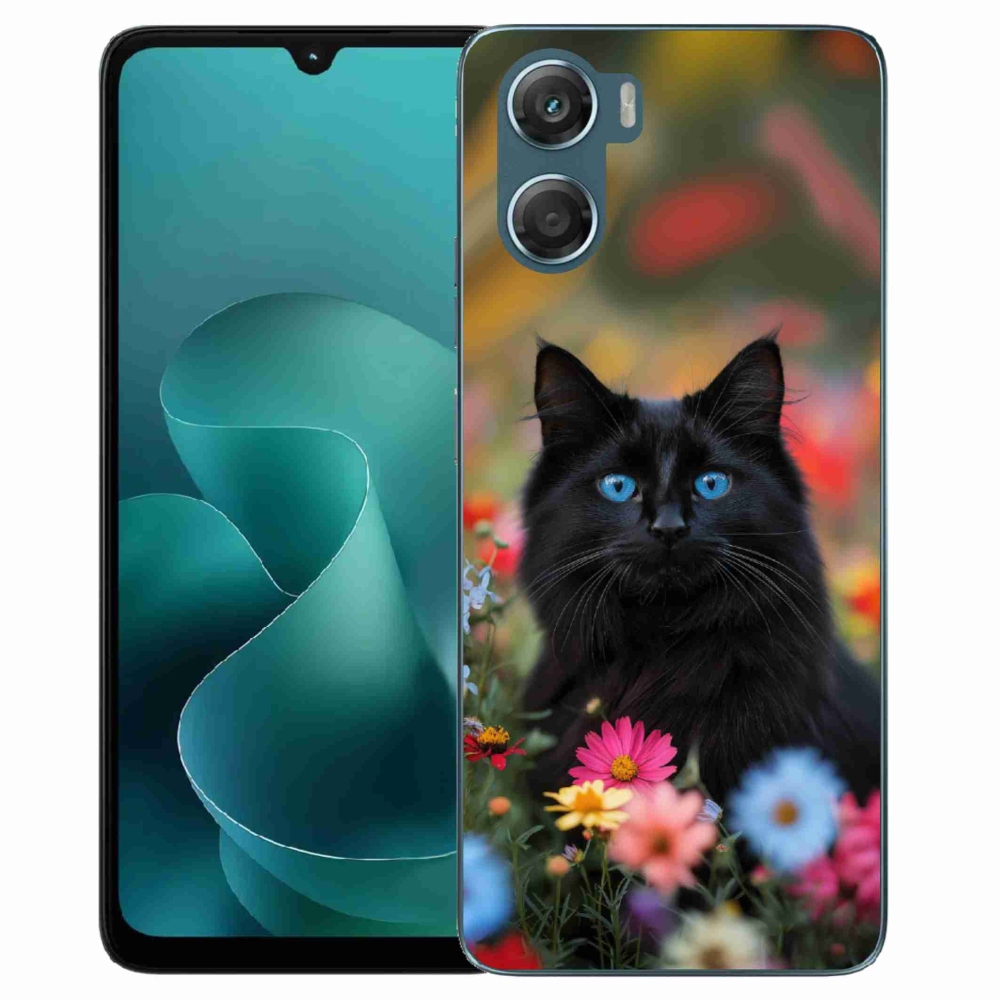Gelový kryt mmCase na Motorola G06/G06 Power - černé kotě 4