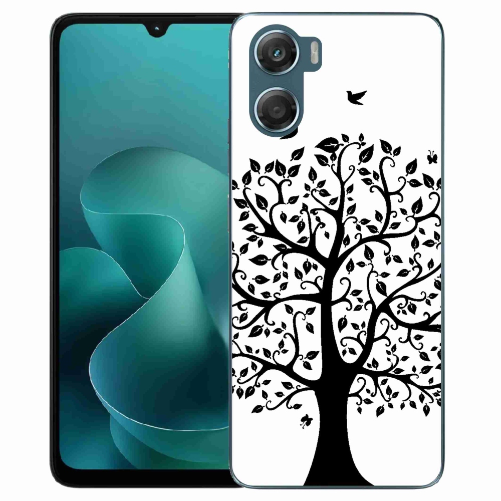 Gelový kryt mmCase na Motorola G06/G06 Power - černobílý strom