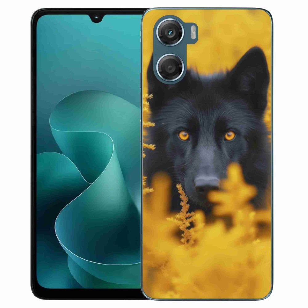 Gelový kryt mmCase na Motorola G06/G06 Power - černý vlk 2