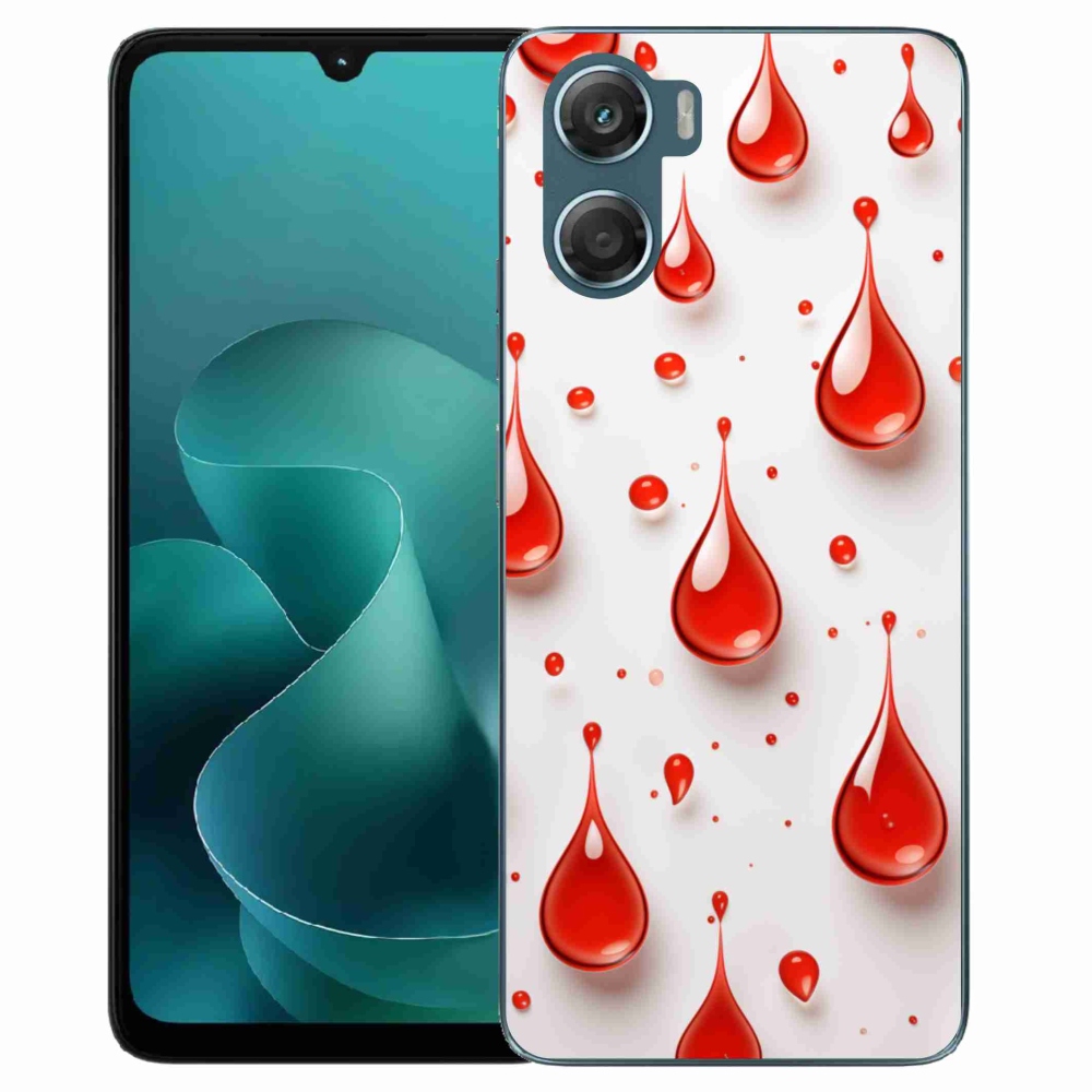 Gelový kryt mmCase na Motorola G06/G06 Power - červené kapky