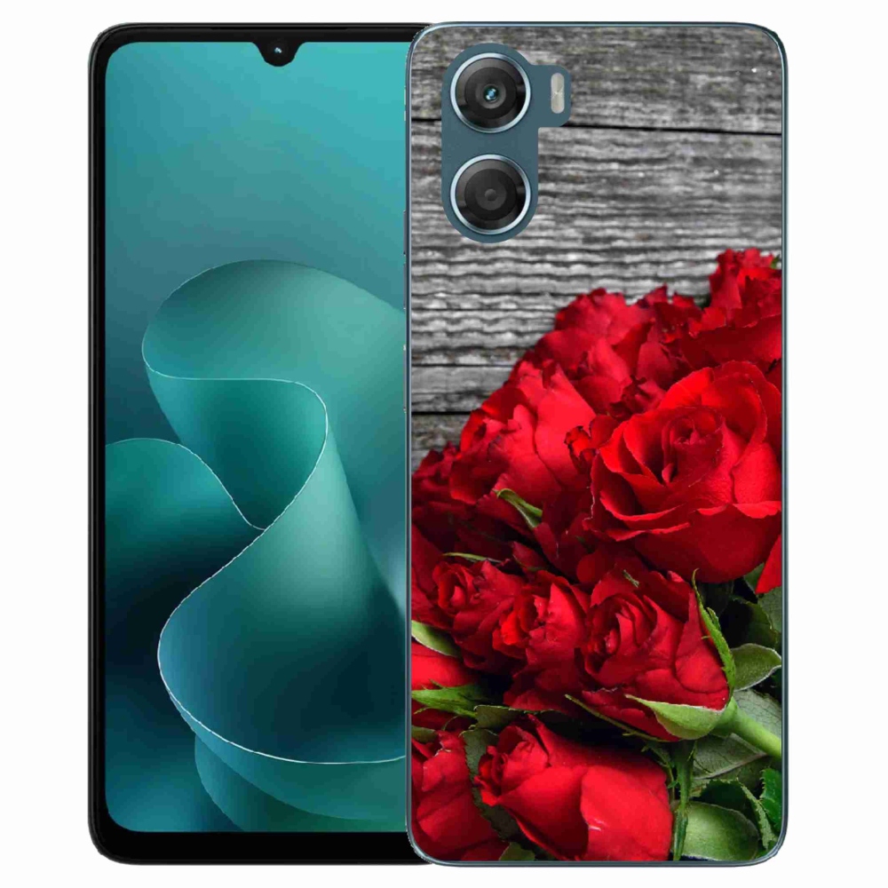 Gelový kryt mmCase na Motorola G06/G06 Power - červené růže