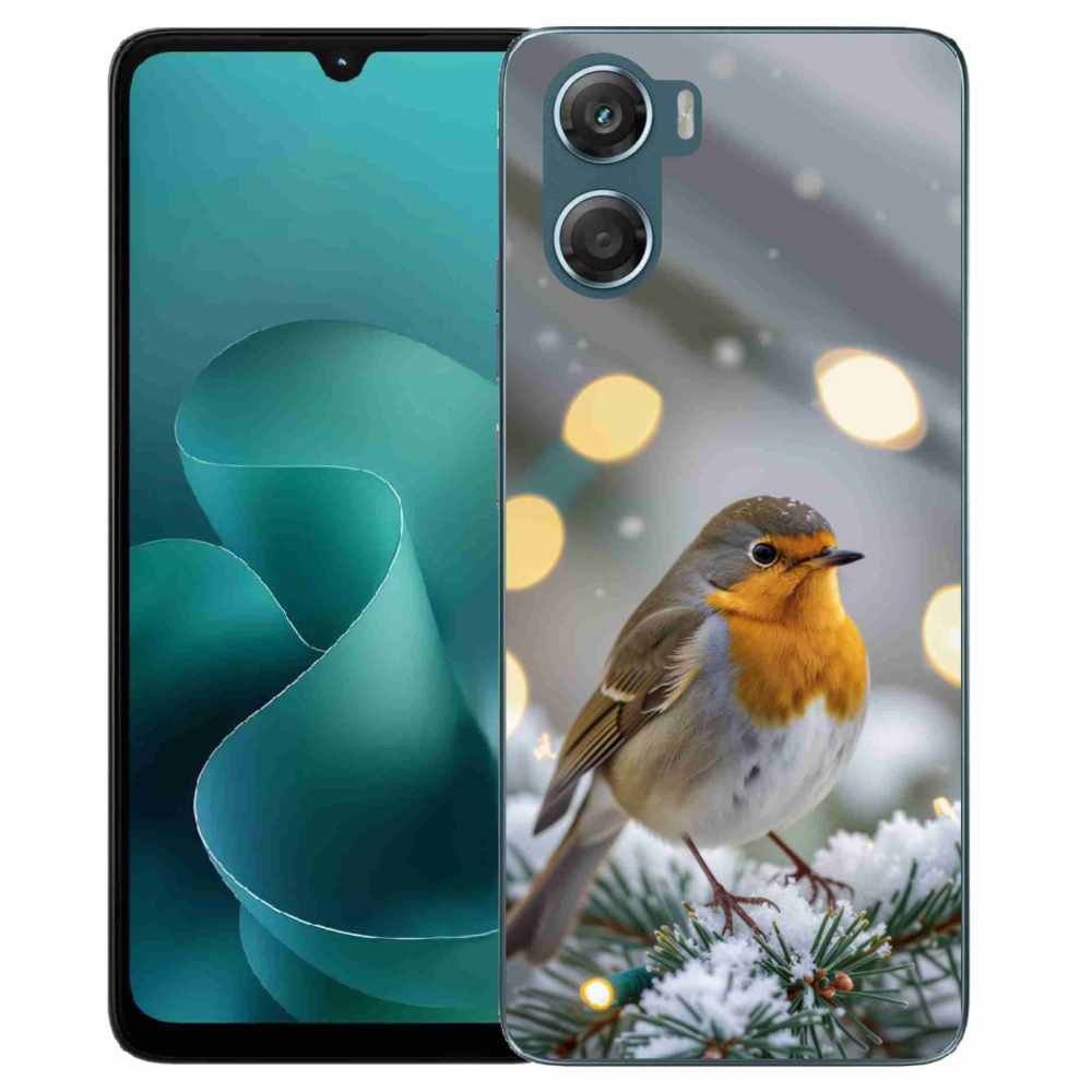 Gelový kryt mmCase na Motorola G06/G06 Power - červenka v zimě