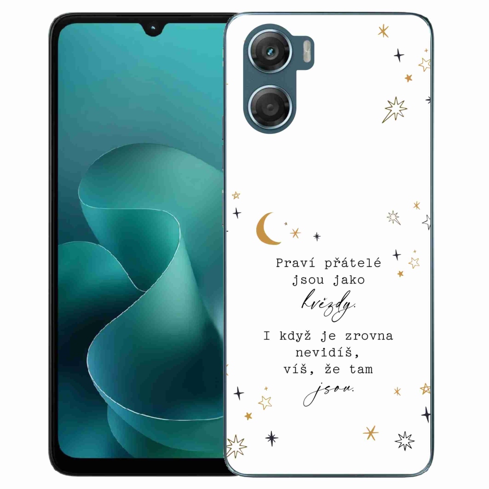 Gelový kryt mmCase na Motorola G06/G06 Power - citát 6 bílé pozadí