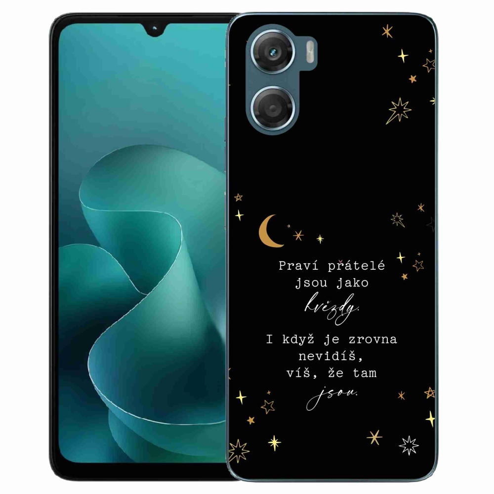 Gelový kryt mmCase na Motorola G06/G06 Power - citát 6 černé pozadí