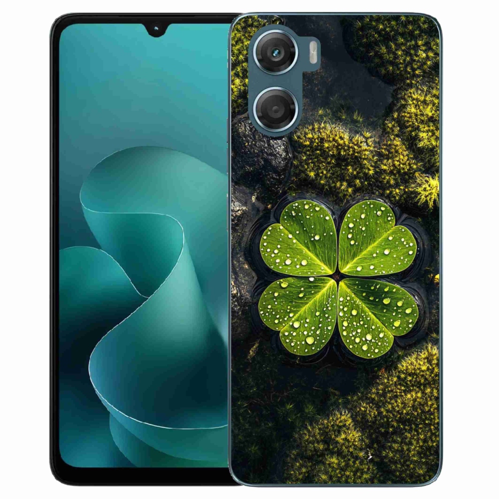 Gelový kryt mmCase na Motorola G06/G06 Power - čtyřlístek