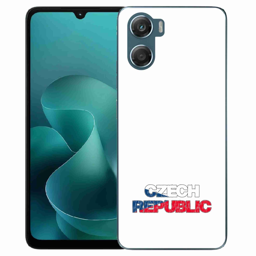 Gelový kryt mmCase na Motorola G06/G06 Power - Czech Republic bílé pozadí