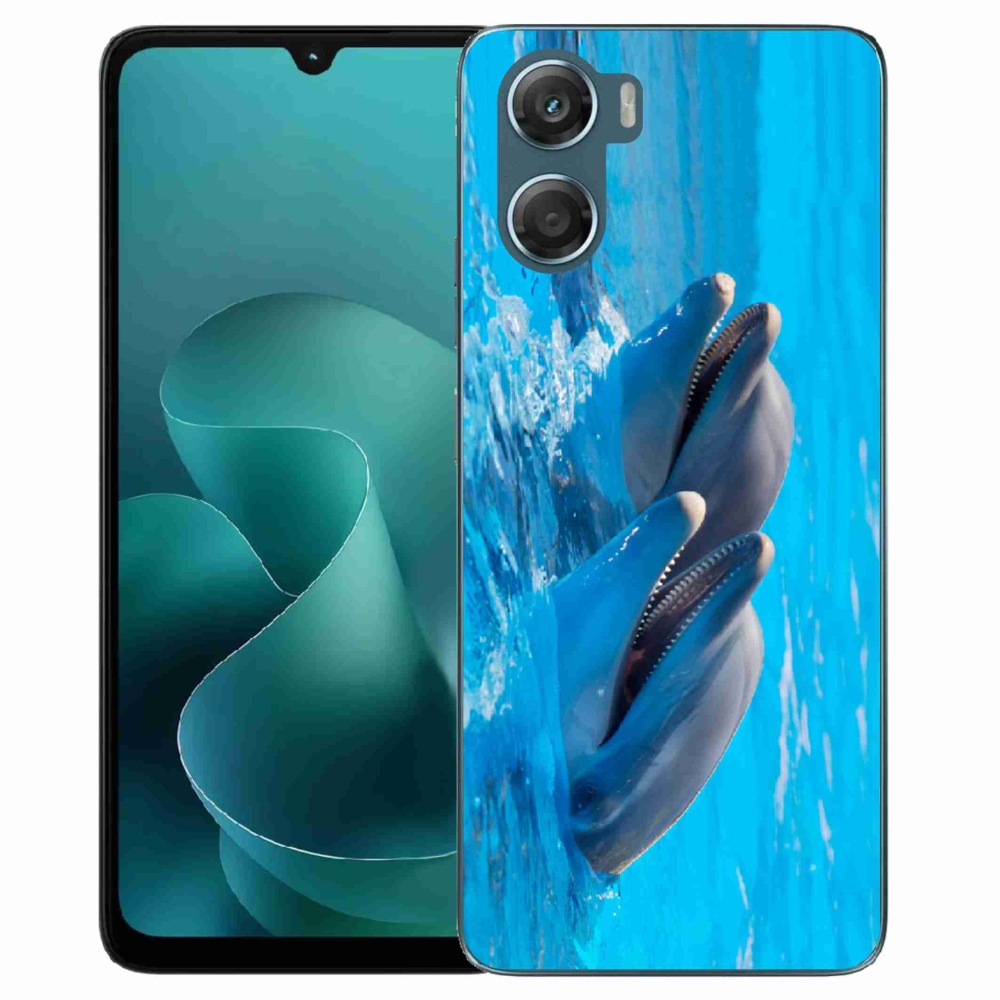 Gelový kryt mmCase na Motorola G06/G06 Power - delfíni