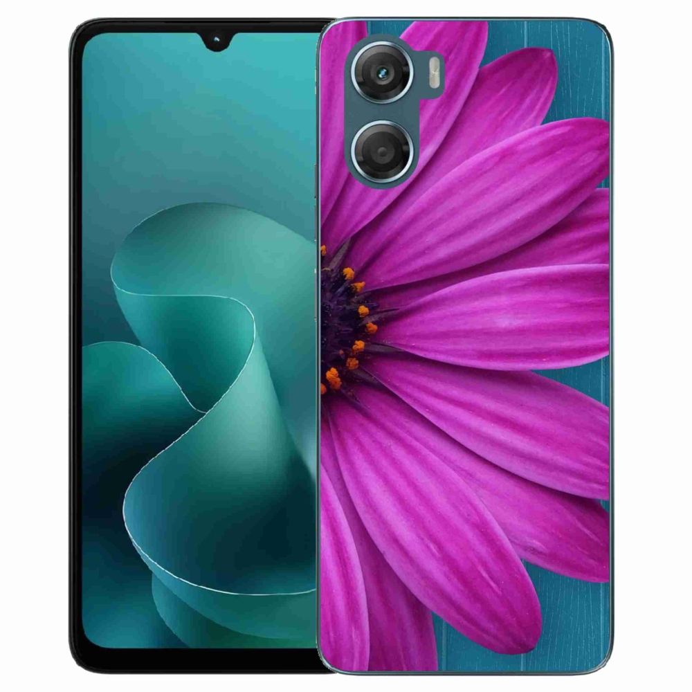 Gelový kryt mmCase na Motorola G06/G06 Power - fialová kopretina