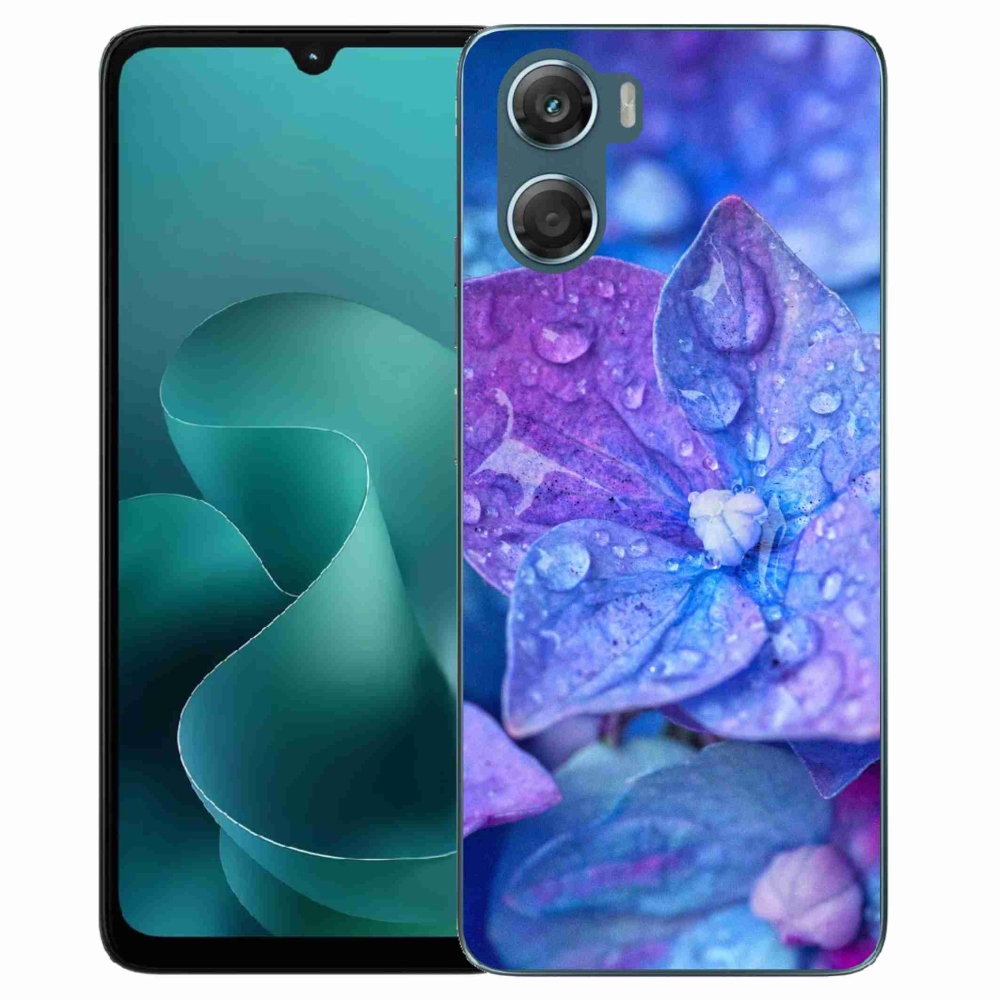 Gelový kryt mmCase na Motorola G06/G06 Power - fialový květ