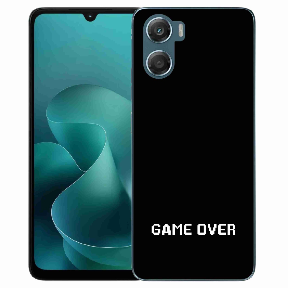 Gelový kryt mmCase na Motorola G06/G06 Power - game over černé pozadí