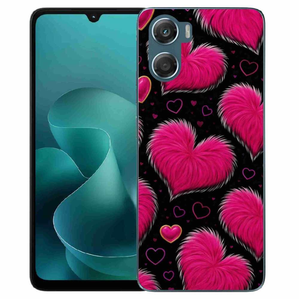 Gelový kryt mmCase na Motorola G06/G06 Power - hebká srdce