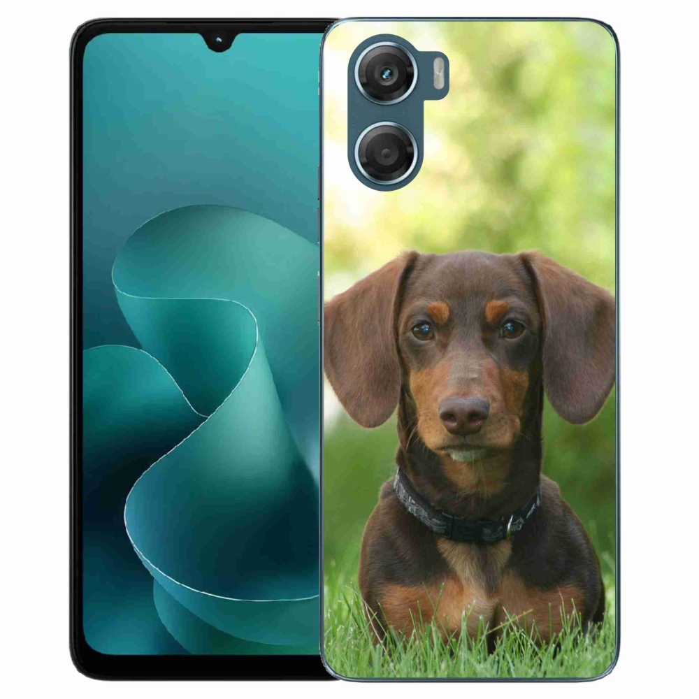 Gelový kryt mmCase na Motorola G06/G06 Power - hnědý jezevčík