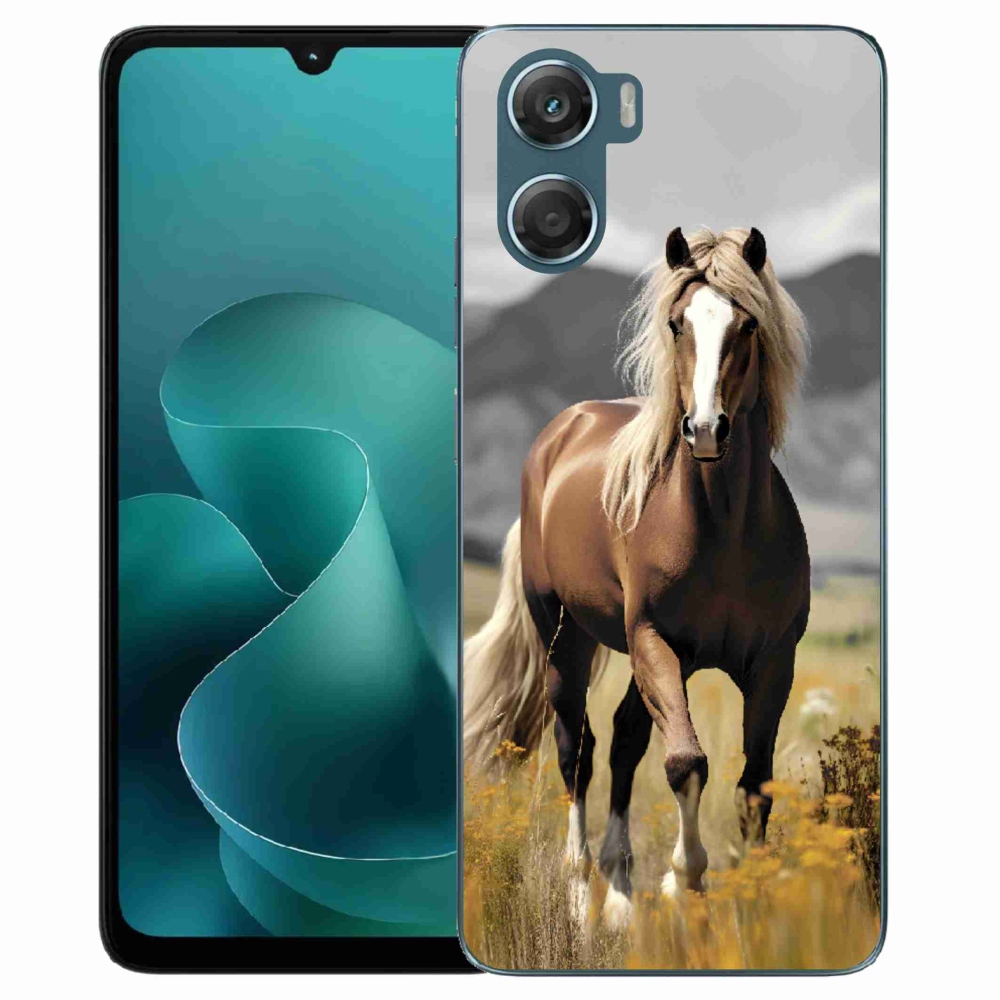 Gelový kryt mmCase na Motorola G06/G06 Power - hnědý kůň 1