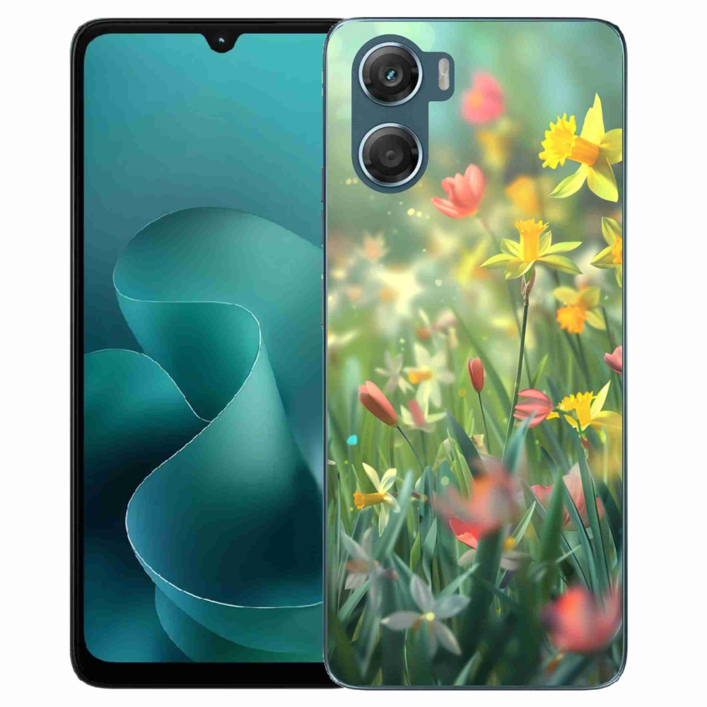 Gelový kryt mmCase na Motorola G06/G06 Power - jarní květy