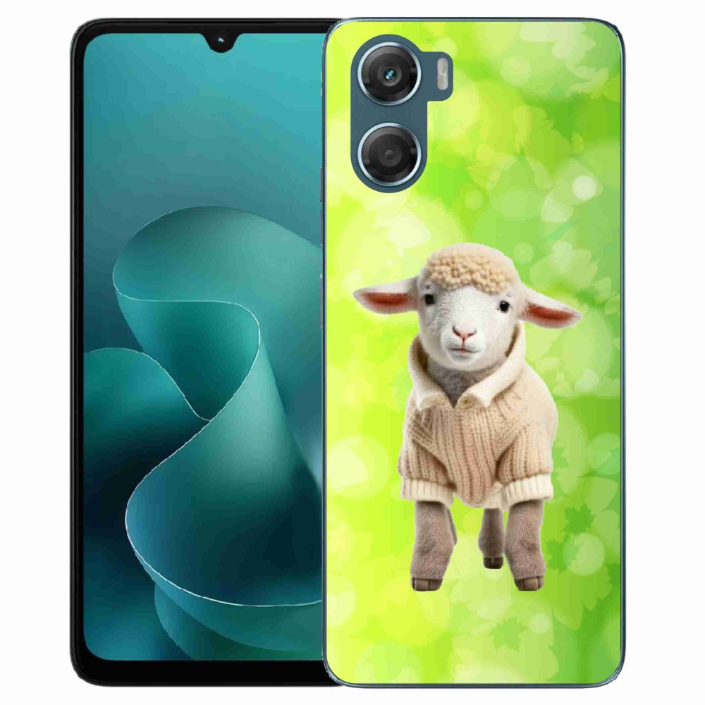 Gelový kryt mmCase na Motorola G06/G06 Power - jehně ve svetru