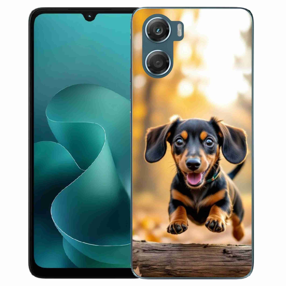 Gelový kryt mmCase na Motorola G06/G06 Power - jezevčík 2