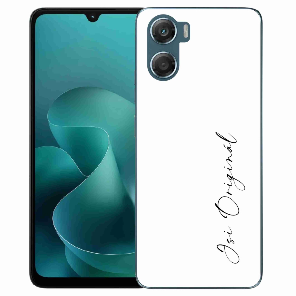 Gelový kryt mmCase na Motorola G06/G06 Power - jsi originál bílé pozadí