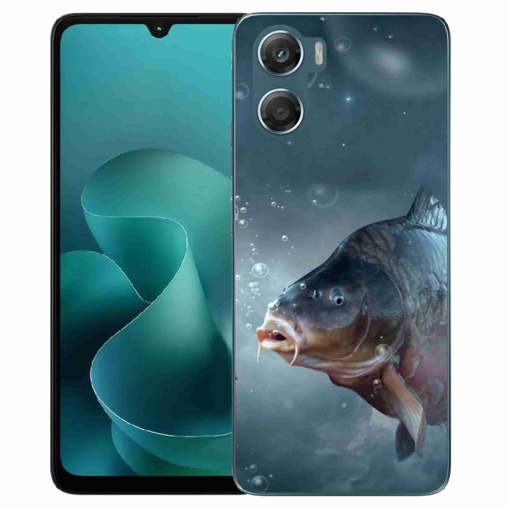 Gelový kryt mmCase na Motorola G06/G06 Power - kapr a bublinky