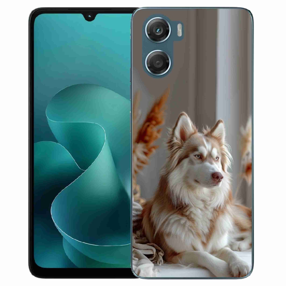 Gelový kryt mmCase na Motorola G06/G06 Power - klidný sibiřský husky
