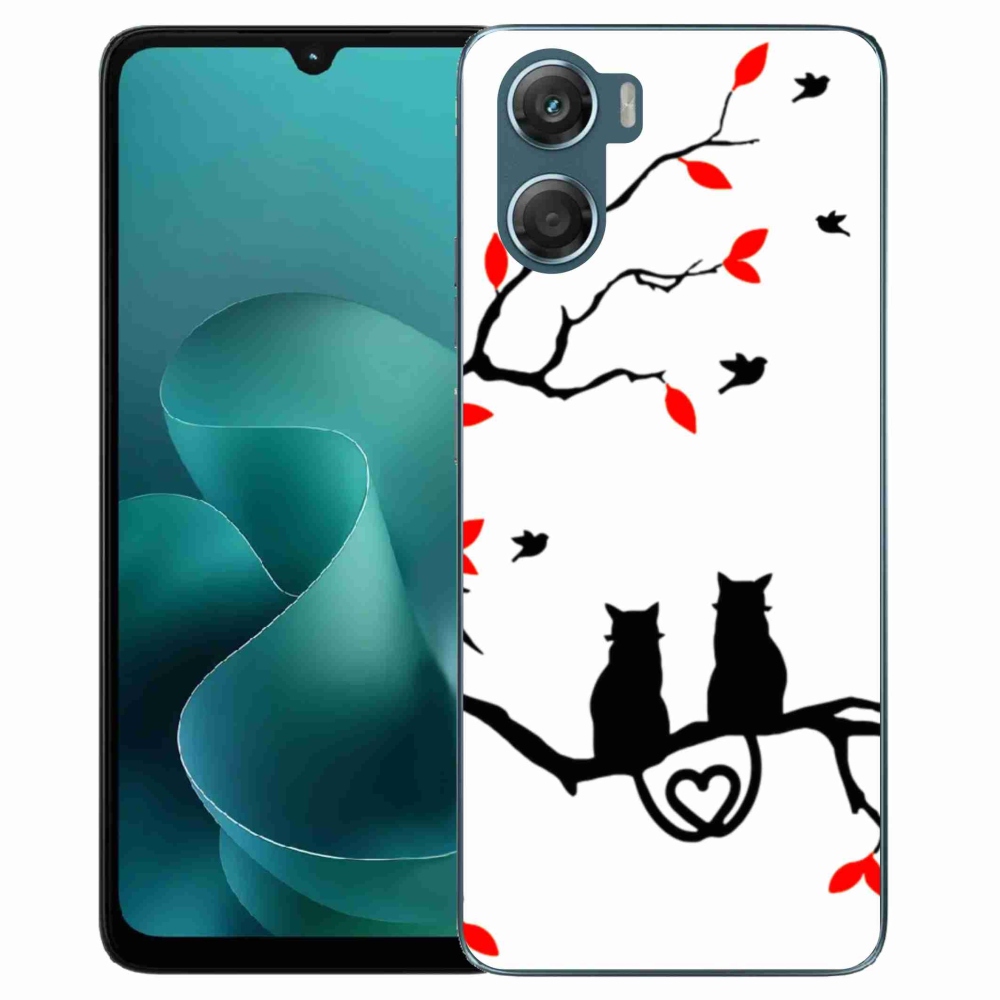 Gelový kryt mmCase na Motorola G06/G06 Power - kočičí láska